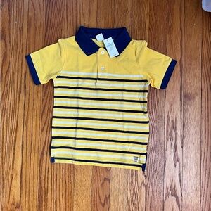 GAP Yellow and Blue Polo Shirt Sporty Design